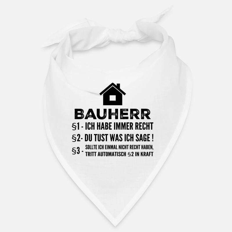 Builder House Construction Site Funny Gift Bandana