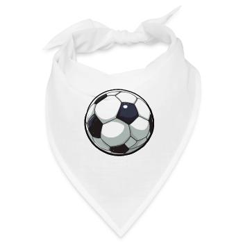Fußball / spiel / Ball / Spielfeld / schießen - Bandana - Weiß - Vorne