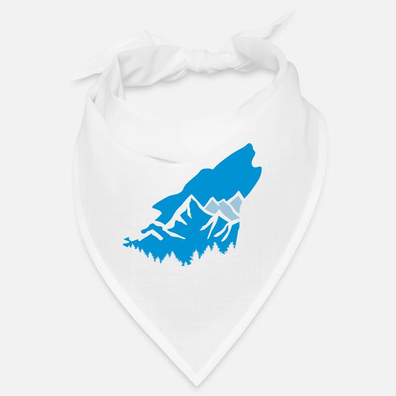 Wolf and mountains Bandana