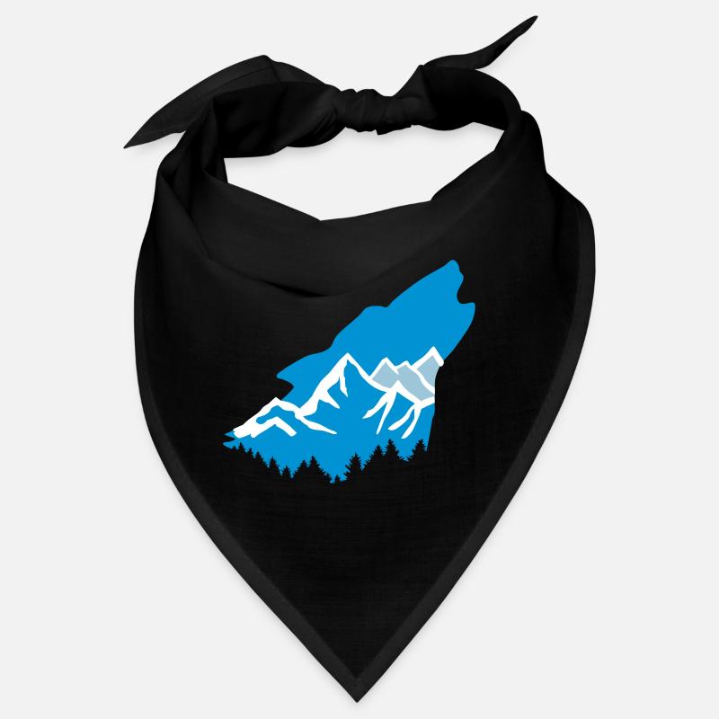 Wolf und Berge Bandana