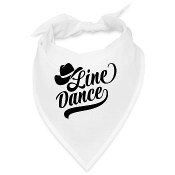 Linedance Linedancing Country Fan - Sticker - Bandana - Weiß - Vorne
