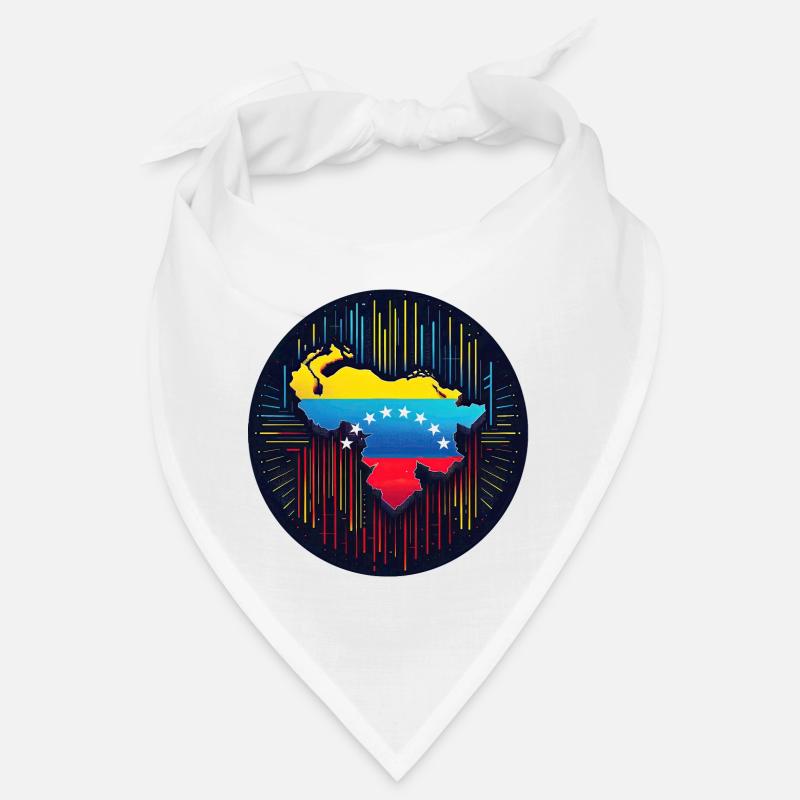 Neon Venezuela Map Bandana