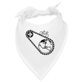 Fahrrad Drahtesel Rennrad Zweirrad - Bandana - Weiß - Vorne
