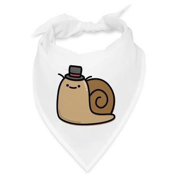 Süße Schnecke - Bandana - Weiß - Vorne