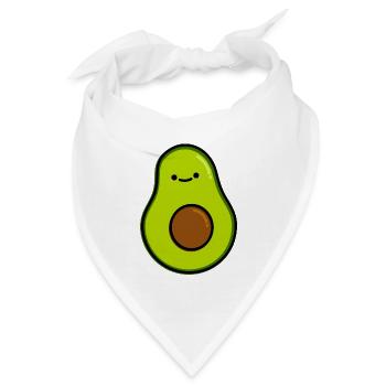 Süße Avocado - Bandana - Weiß - Vorne