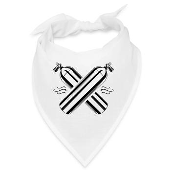 tauchen sauerstoffflasche symbol apnoe - Bandana - Weiß - Vorne