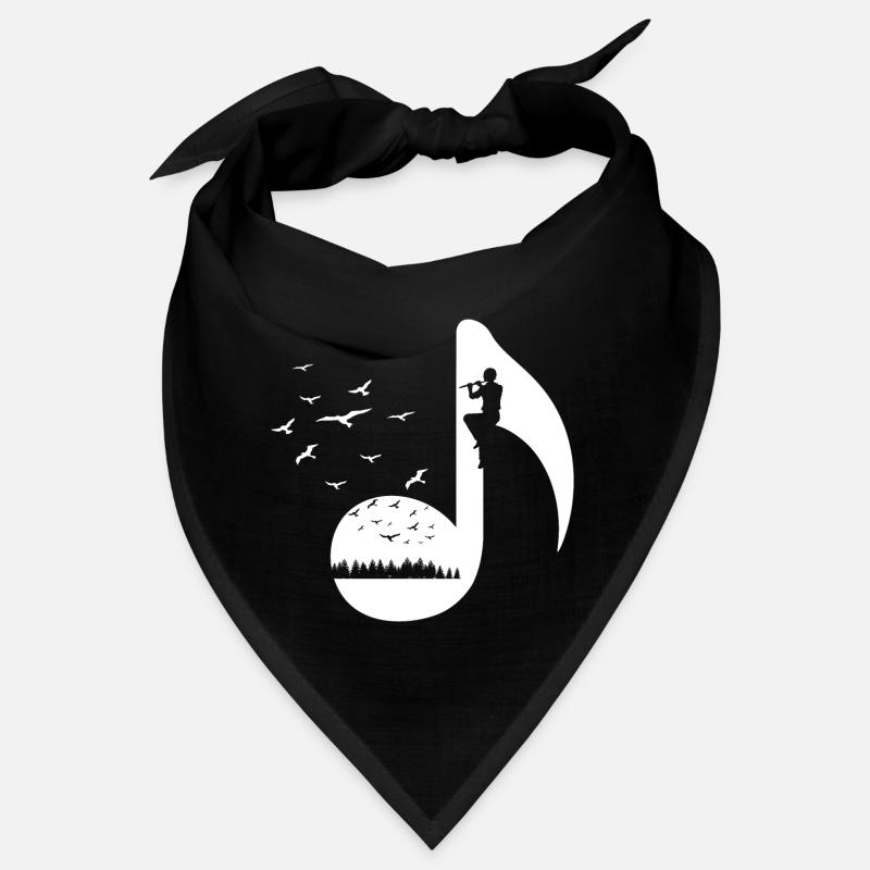 Vögel Retro Flötenspieler Bandana