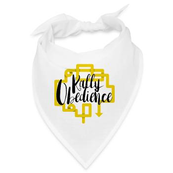 Rally Obedience Design für Hundesport mit Hund - Bandana - Weiß - Vorne