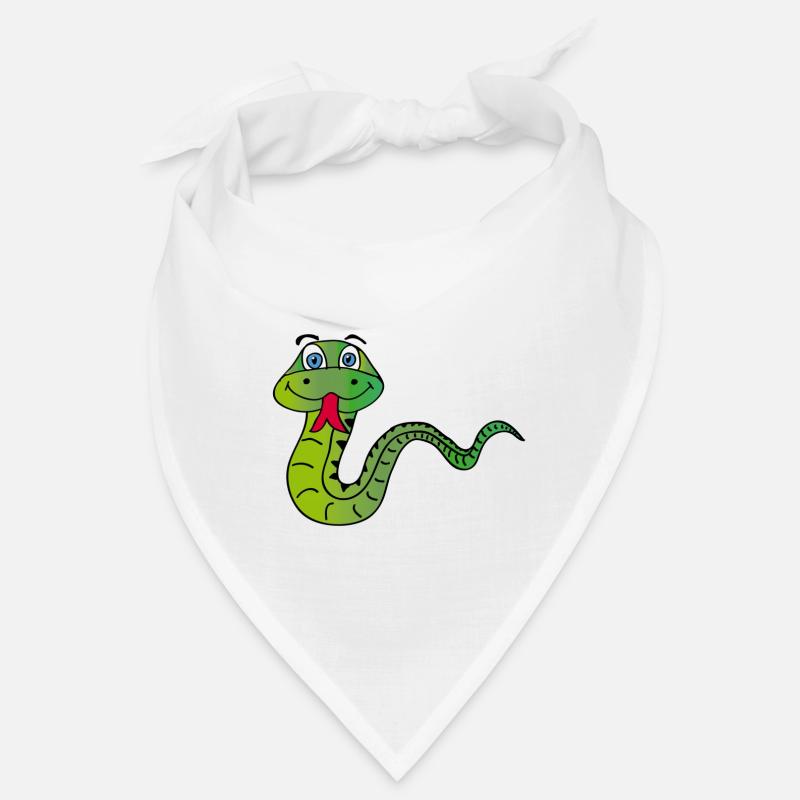 Schlange - Bandana - Weiß