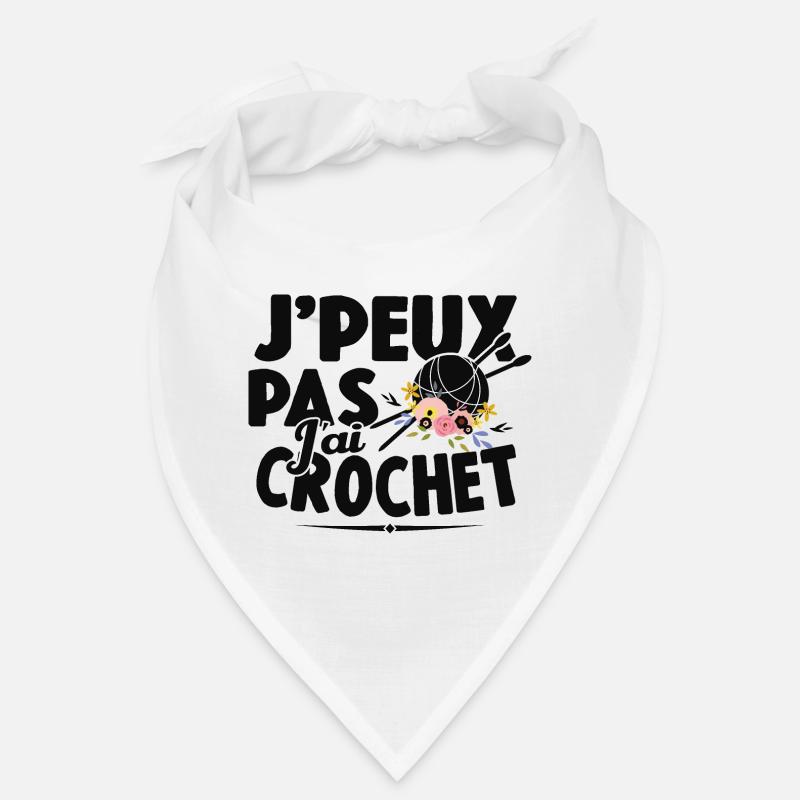 Je Peux Pas J'ai Crochet Cadeau Couture - Bandana - blanc