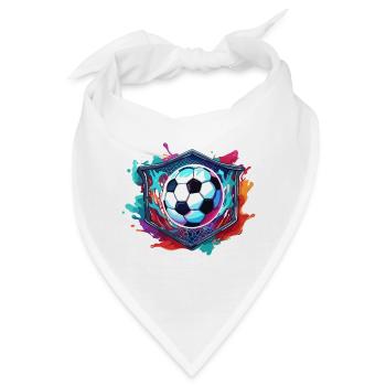 Fußball / spiel / Ball / Spielfeld / schießen - Bandana - Weiß - Vorne