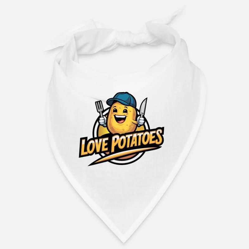 Drôle de pomme de terre avec casquette de baseball Végétalien Végétarien Bandana