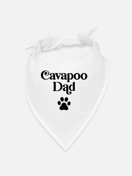 Papa Cavapoo - Bandana - blanc - Devant