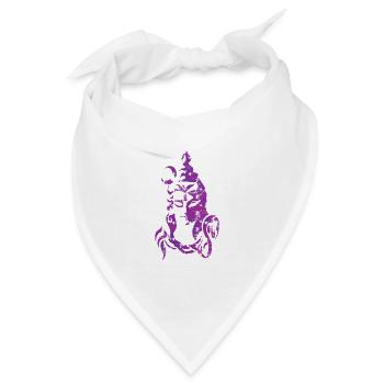 Shiva lila getragener Stil - Bandana - Weiß - Vorne