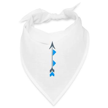 Bogenpfeil traditionelle Zeichnung - Bandana - Weiß - Vorne
