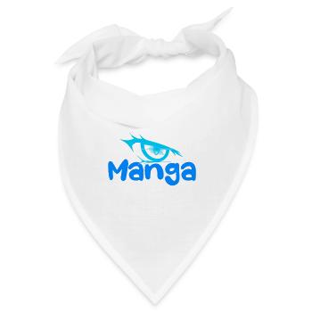 Manga-Logo hellblaues und dunkles Auge - Bandana - Weiß - Vorne