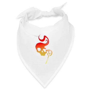 Passende Silhouette Totenkopf - Bandana - Weiß - Vorne