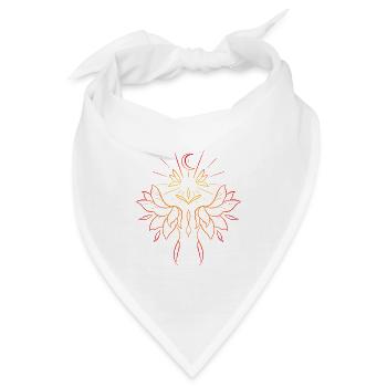 Bunte ornamentale Komposition - Bandana - Weiß - Vorne