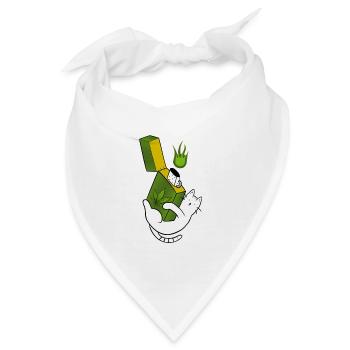 Chatnnabis ganchatman Cannabis-Feuerzeug - Bandana - Weiß - Vorne