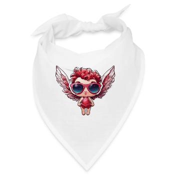 Amor / Liebe / Pfeil / Herz / Valentinstag - Bandana - Weiß - Vorne