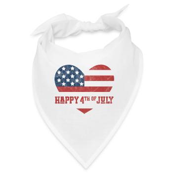 Frohen 4. Juli - Bandana - Weiß - Vorne