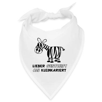 LIEBER GESTREIFT ALS KLEINKARIERT - Bandana - Weiß - Vorne