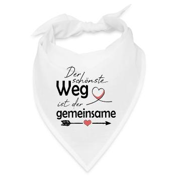 DER SCHÖNSTE WEG IST DER GEMEINSAME - Bandana - Weiß - Vorne