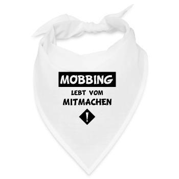 MOBBING LEBT VOM MITMACHEN - Bandana - Weiß - Vorne