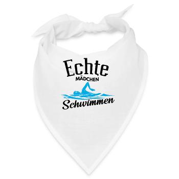 Schwimmen – Shirt Badehose baden Freibad Geschenk - Bandana - Weiß - Vorne