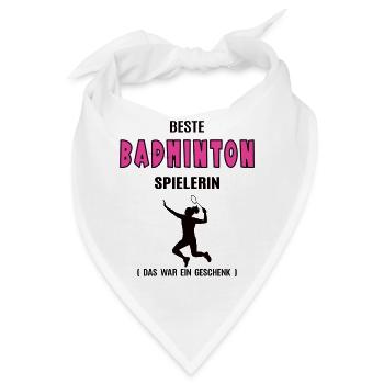 Badminton Spielerin Beste Badmintonerin Geburtstag - Bandana - Weiß - Vorne