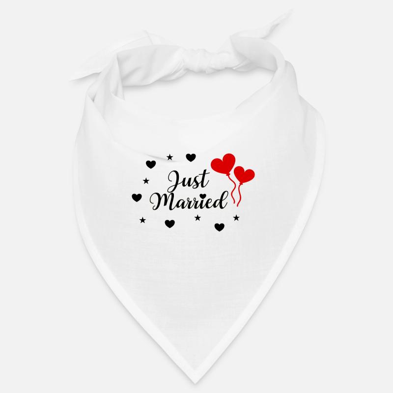 Conception de couple de mariage élégant juste marié Bandana