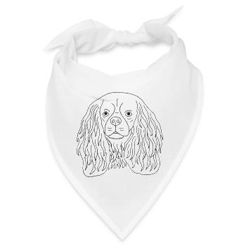 Cavalier King Charles Spaniel - Bandana - Weiß - Vorne
