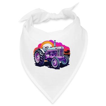 Traktor / Landwirtschaft / Bauer / Feldarbeit - Bandana - Weiß - Vorne