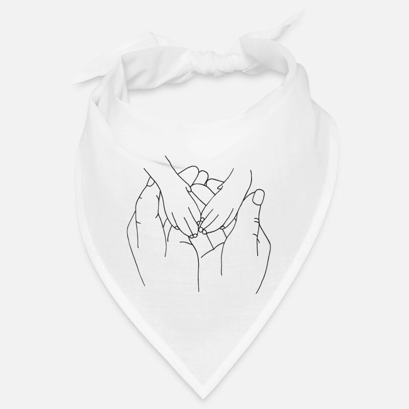 Hand mit Pfote - Bandana - Weiß