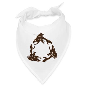 drei Fische - Bandana - Weiß - Vorne