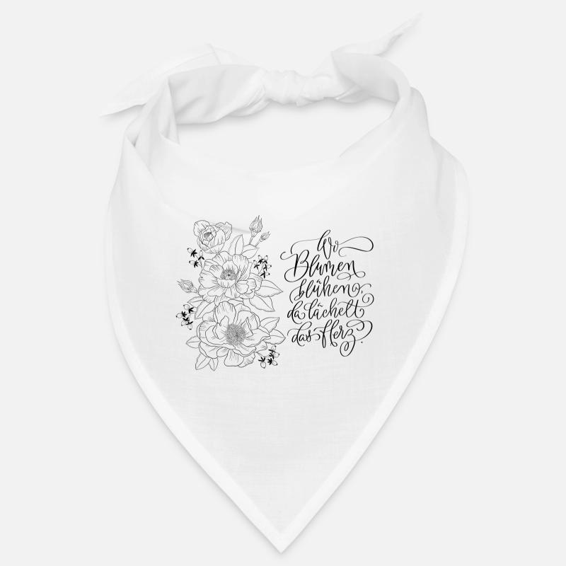 Des fleurs avec une devise positive Bandana