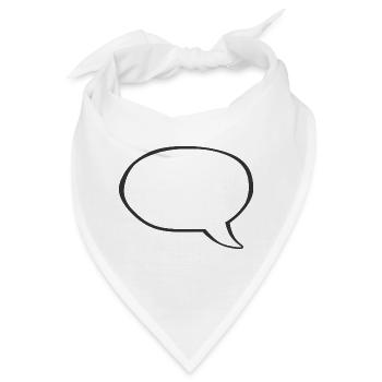 Sprechblase - Bandana - Weiß - Vorne