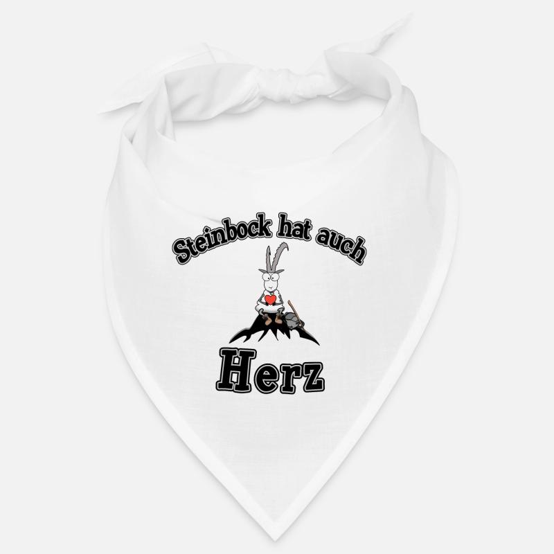 Sternzeichen Steinbock hat Herz - Bandana - Weiß
