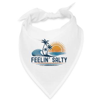 Lustiges Fühlen Salzig Vintage Retro Sommer Strand Vaca - Bandana - Weiß - Vorne