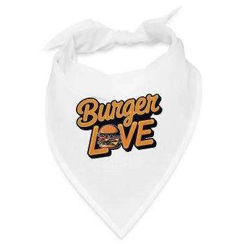 Burger Love Must-have für Fast-Food-Fans - Bandana - Weiß - Vorne