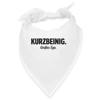 Dackel Humor – Kurzbeinig Großes Ego - Bandana - Weiß - Vorne