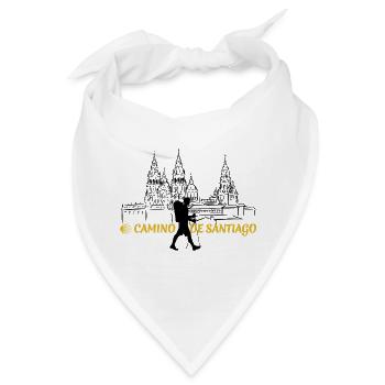 Camino - Jakobsweg - Pilgertour - Santiago - Bandana - Weiß - Vorne