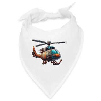 Helikopter / Hubschrauber / fliegen / Luftfahrt - Bandana - Weiß - Vorne