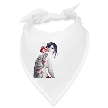 Asiatisch - Bandana - Weiß - Vorne