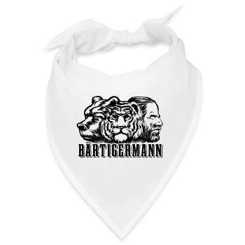 Bärtiger Mann, Bär Tiger Mann, Vater, Papa - Bandana - Weiß - Vorne