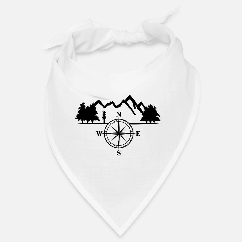 Berge, Bäume und Kompass, Survival Bandana
