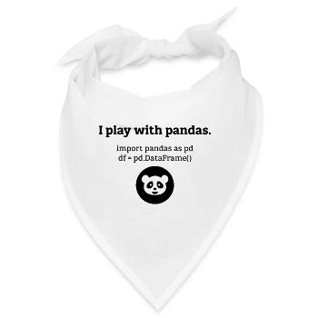 Pandas Datenwissenschaft Informatik Geschenk - Bandana - Weiß - Vorne