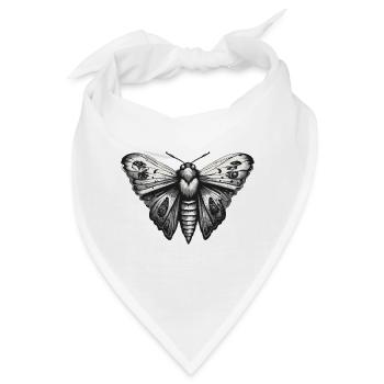Motte / Tier / Insekt / Larve / Schädling - Bandana - Weiß - Vorne