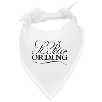 Sankt Peter Ording Schriftzug schwarz - Bandana - Weiß - Vorne