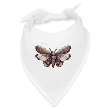 Motte / Tier / Insekt / Larve / Schädling - Bandana - Weiß - Vorne